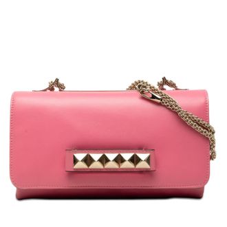 Valentino Pre-owned Valentino Leather Rockstud Va Va Voom Clutch on Chain Ladies NRPFL3SRXMUMAAZ5