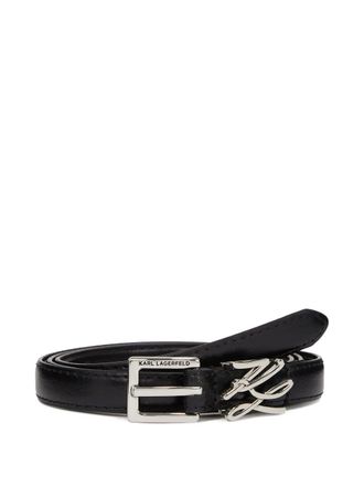Karl Lagerfeld Riem met K/handtekening - Zwart