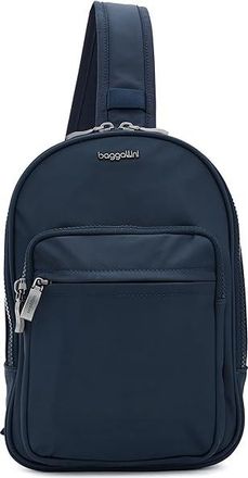 Baggallini Waverly Sling Clutch Womens Handbags French Navy Twill, Nylon/Polyester