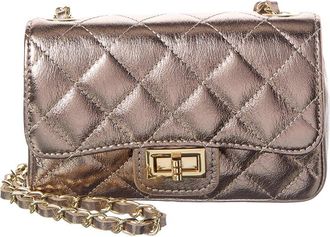 Persaman New York Jennie Metallic Quilted Leather Crossbody
