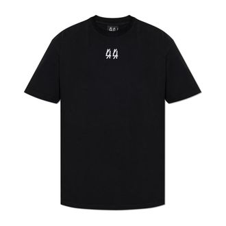 44 Label Group T-Shirts, male, Black, Size: 2XL Logo T-Shirt