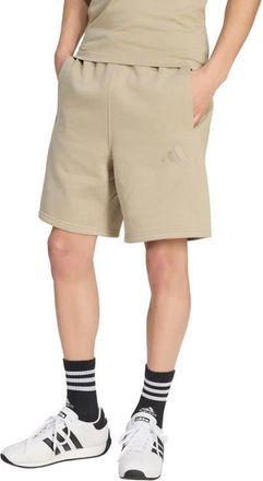 adidas All SZN Fleece Drawstring Shorts in Wonder Cargo at Nordstrom, Size Xx-Large