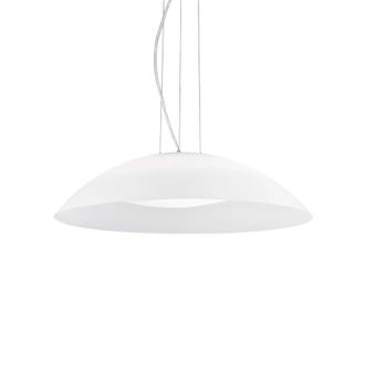 Netlighting Lena 3 Light Dome Ceiling Pendant White E27