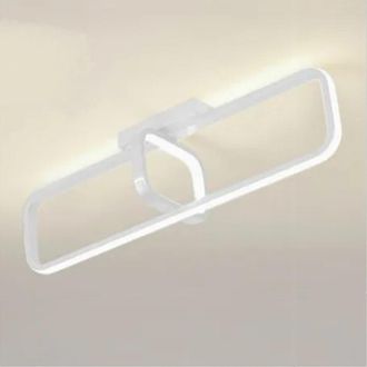 Trade Shop Trade Shop - Plafoniera Led 32 W Rettangolare Bianco Design Moderno Lampadario Soffitto 50217
