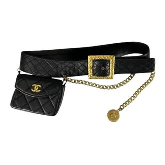 Chanel Pre-owned Matelasse Fanny Pack - female - Chanel Vintage - Vintage Belts - Black - ONE SIZE - Pre-owned