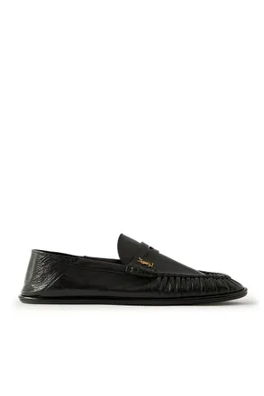 Saint Laurent Le Loafer Logo-Embellished Collapsible-Heel Leather Penny Loafers