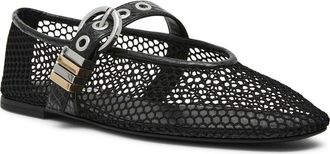 Steve Madden Lucia Mary Jane Flat in Black Mesh at Nordstrom, Size 6.5
