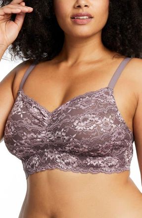 Montelle Intimates Lace Bralette in Almond Spice/Pink Pearl at Nordstrom, Size 32B