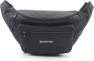Balenciaga Black Canvas Polyamide Polyester Fanny Pack Sling Bag (Pre-Owned)