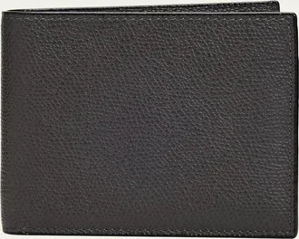 Valextra Mens Leather V-Cut Bifold Wallet