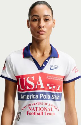Nike Womens USA x V.A.A. Polo Shirt in White | IM3986-100