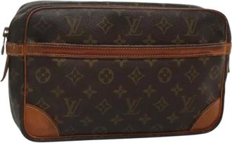 Louis Vuitton Pre-owned Tela clutches - - Pre-owned - Donna - Marrone - ONE SIZE