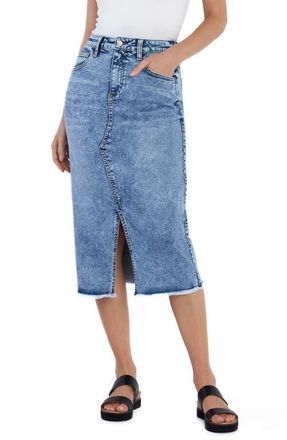 Wash Lab Denim Fresh Denim Midi Skirt in Fresh Blue at Nordstrom, Size 25