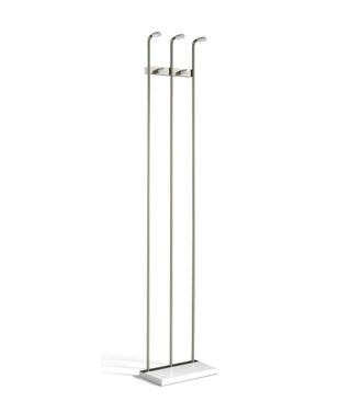 HERDASA Perchero Mod. 465 Herrajes En Cromo Satinado Lacado Blanco, 182 Cm(alto)34 Cm(ancho)20 Cm(largo)