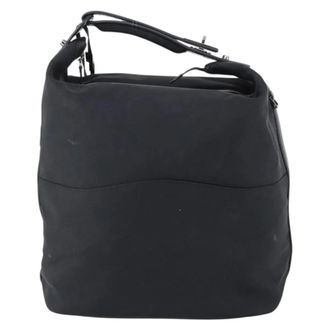 Gucci Vanity Tote Canvas Black Canvas Handbag (Pre-Owned)