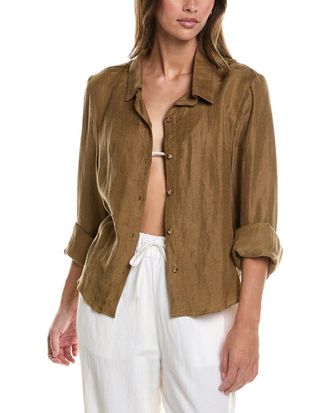 Anemos Linen-Blend Phillips Button-Down Shirt