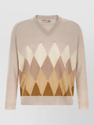 Ballantyne cashmere v-neck diamond sweater