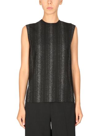 Stella McCartney Black Stripes Round Neck Top