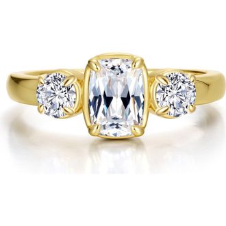 Lafonn Regal Three Simulated Diamond Ring in Gold at Nordstrom, Size 7