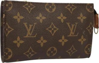 Louis Vuitton Pre-owned Canvas pouches - Dames - Vintage Clutch - Bruin - ONE Size - Leer - Vintage