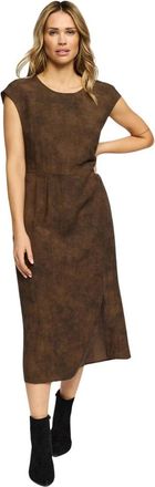 2-Biz Midi Jurk - Dames - Casual kleedjes - Bruin - S - Kleedjes