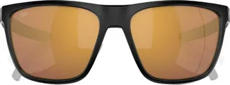 Costa Ferg Polarized Gold Mirror Glass Wrap Mens Sunglasses 6S9002 900240 59