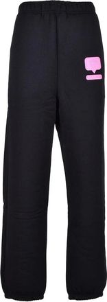 Chiara Ferragni Relaxed-Fit Tracksuit Bottoms In Black Polyester-Cotton Blend