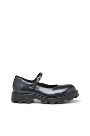 Diesel D-Hammer - Lugged Mary Jane flats in patent leather - Flats - Woman - Black