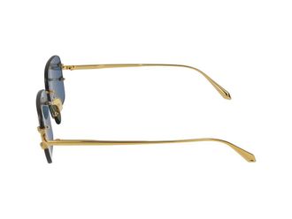 Linda Farrow Unisex Sunglasses Lfl1476 Sasha C2 Yellow Gold-Light 58-17-145 Titanium