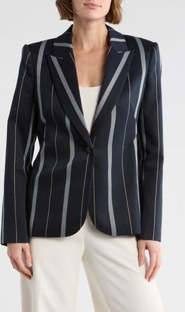 L'agence Clementine Blazer in Midnight Multi Stripe at Nordstrom Rack, Size 6