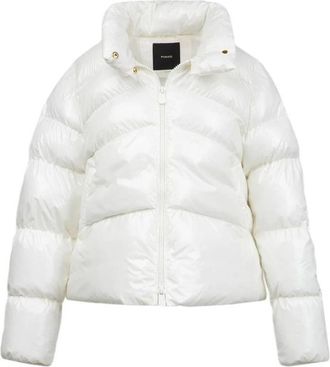 Pinko Eleodoro Down Jacket - Dames - Winterjassen - Wit - XS - Polyester - Jassen