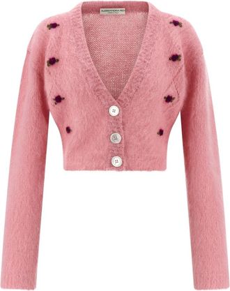 Alessandra Rich Dames, Truien, Roze, Maat: XS Mohair