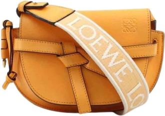 Loewe Pre-owned Cross Body Bags, female, Orange, Size: ONE SIZE Pre-owned Leather Crossbody Bag