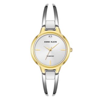 Anne Klein Womens Bangle White Dial Watch