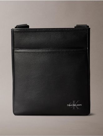 Calvin Klein Jeans Calvin Klein Mens Monogram Logo Crossbody Bag - Black - OS