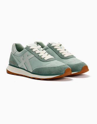 FitFlop Womens FitFlop RETRO-Q X PANTONE Suede Trainers - Green - Size: 5