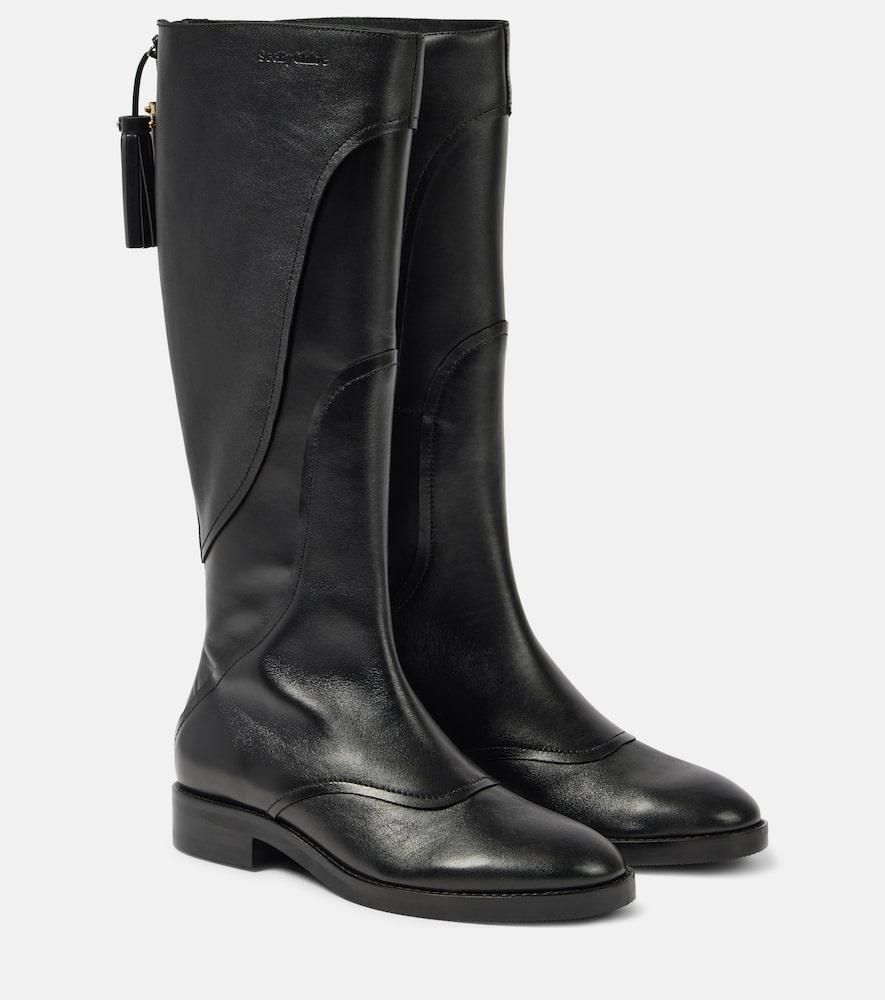 ロングブーツ See by Chloe' Boots Women Leather Black New Ring 60 leather knee-high boots in black - See By Chloe