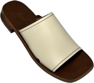 Bally Ofera 6225850 Ladies Bone Plain Leather Flat Sandals