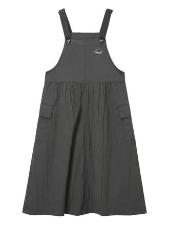 Fingercroxx pocket pinafore midi dress - Grey