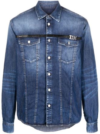 Dsquared2 faded denim shirt - men - Cotton/Spandex/Elastane - 50 - Blue