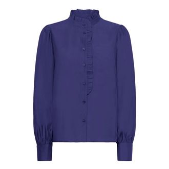 Ichi Ichi - Ihkarlani SH Bluser 20121887 - Dames - Blouses & Shirts - Blauw - Maat: XL