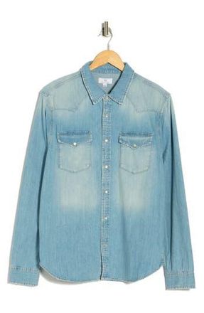 AG - Adriano Goldschmied Aiden Western Denim Button-Up Shirt in Renaca at Nordstrom Rack, Size Xx-Large