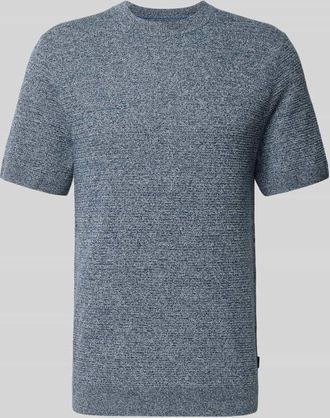 Jack & Jones Strickshirt mit Rundhalsausschnitt Modell RILEY in Jeansblau, Gr&ouml;&szlig;e XXL
