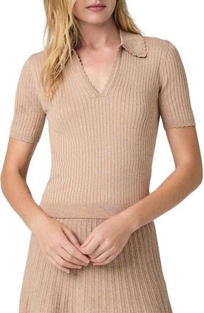 Paige Una Rib Top in Beige Marl at Nordstrom, Size Xx-Small