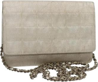 Chanel Pre-owned Nylon Cross Body Bag - Dames - Vintage Schoudertas - Grijs - ONE Size - Nylon - Vintage