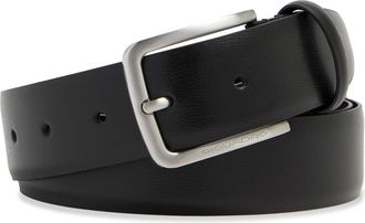 Piquadro Riem met gesp - Heren - Riemen - Zwart - ONE Size - Leer - Accessoires