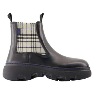 Burberry Chelsea Boots, female, Black, Size: 5 US Leather boots