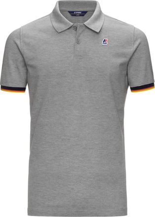 K-Way sleeve-detail polo shirt - men - Cotton/Elastane - XXXL - Grey