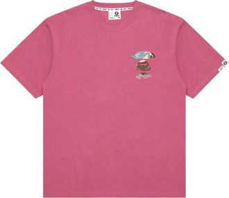 Aape By A Bathing Ape T-shirt con grafica Ape Head - Rosa