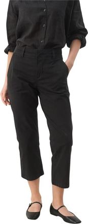 Part Two Blauwe Grafiet Cropped Straight-Leg Broek - Dames - Vrijetijds broeken - Zwart - M - Broeken